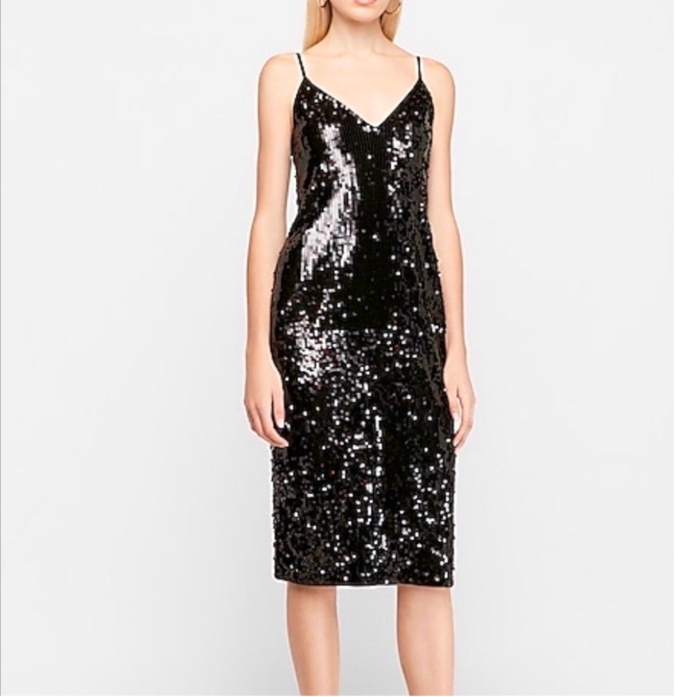 Express sequin shift dress (size s)